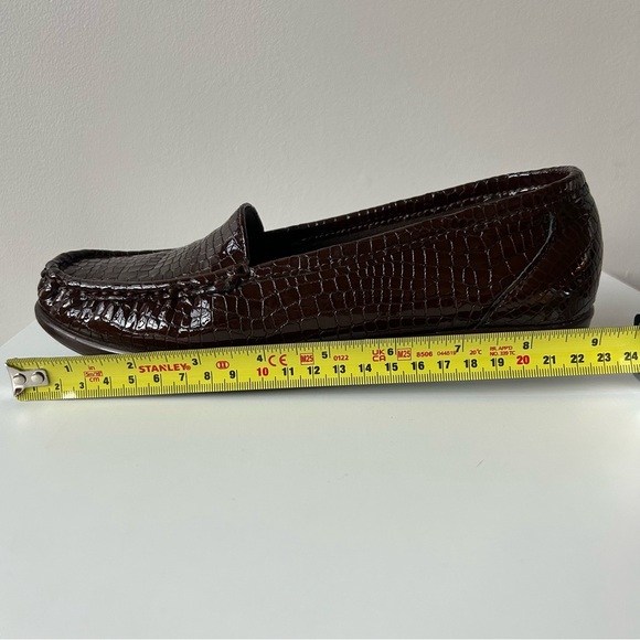 SAS Tripad Comfort Slip On Simplify Loafers 6.5N Brown Croc Moccasin Shiny USA - Picture 6 of 9